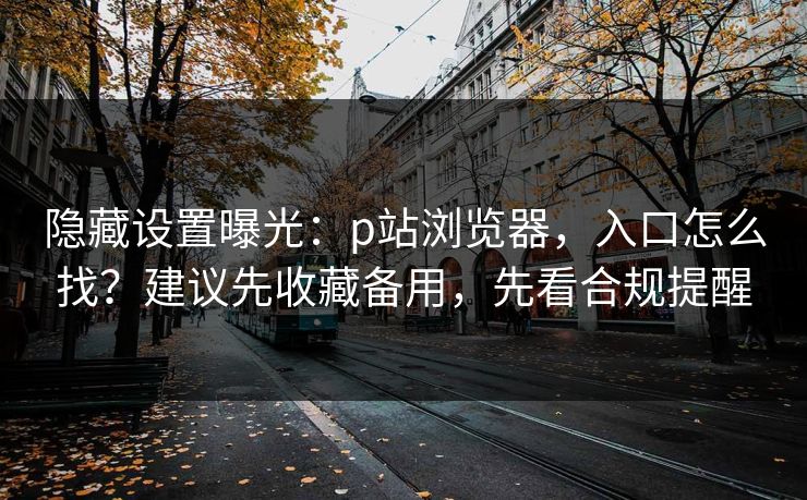 隐藏设置曝光：p站浏览器，入口怎么找？建议先收藏备用，先看合规提醒