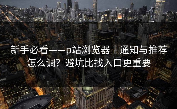 新手必看——p站浏览器|通知与推荐怎么调?避坑比找入口更重要 新手必看——p站浏览器|通知与推荐怎么调?避坑比找入口更重要