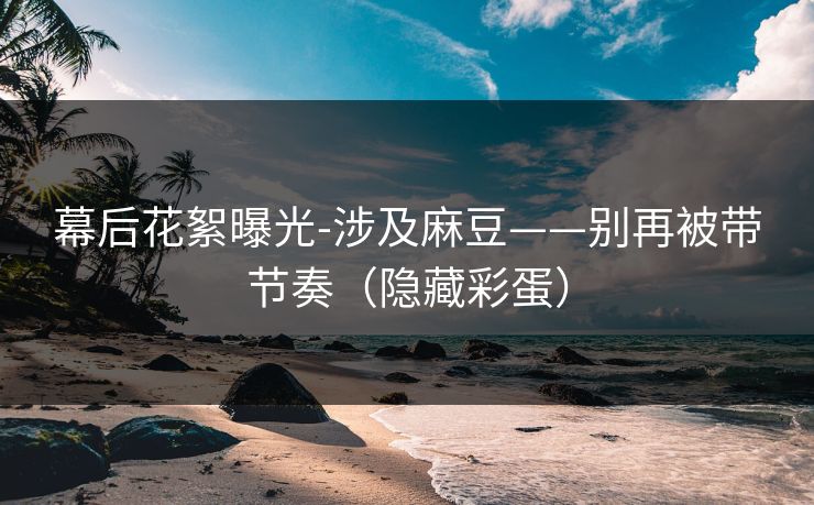 幕后花絮曝光-涉及麻豆——别再被带节奏(隐藏彩蛋) 幕后花絮曝光-涉及麻豆——别再被带节奏(隐藏彩蛋)