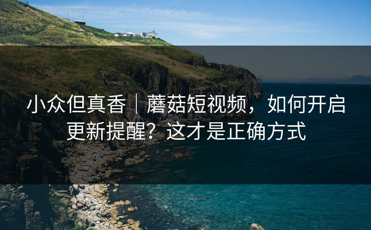 小众但真香|蘑菇短视频,如何开启更新提醒?这才是正确方式 小众但真香|蘑菇短视频,如何开启更新提醒?这才是正确方式